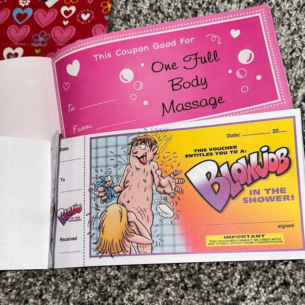 Adult Valentines Love Bundle of Romantic Love Coupon Booklet fun Set